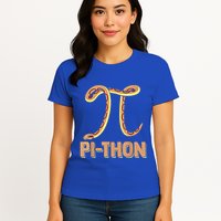 Funny Python Snake Math Pi Symbol Pi Day Meaningful Gift Womens T-Shirt