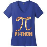 Funny Python Snake Math Pi Symbol Pi Day Meaningful Gift Women's V-Neck T-Shirt