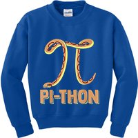 Funny Python Snake Math Pi Symbol Pi Day Meaningful Gift Kids Sweatshirt