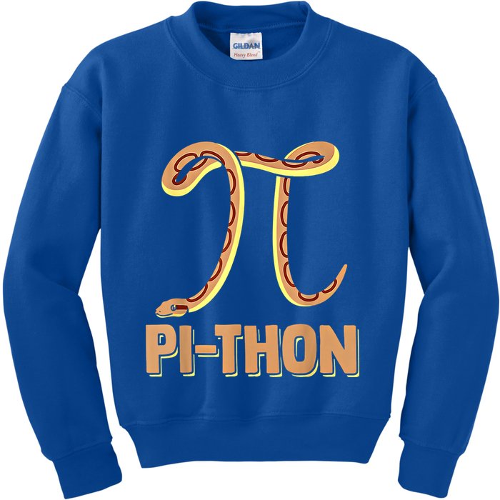 Funny Python Snake Math Pi Symbol Pi Day Meaningful Gift Kids Sweatshirt