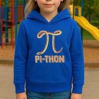 Funny Python Snake Math Pi Symbol Pi Day Meaningful Gift Kids Hoodie