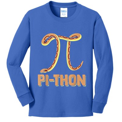 Funny Python Snake Math Pi Symbol Pi Day Meaningful Gift Kids Long Sleeve Shirt