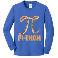 Funny Python Snake Math Pi Symbol Pi Day Meaningful Gift Kids Long Sleeve Shirt