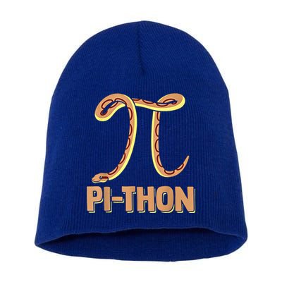 Funny Python Snake Math Pi Symbol Pi Day Meaningful Gift Short Acrylic Beanie