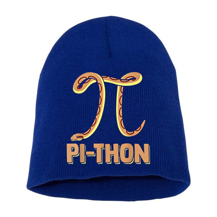 Funny Python Snake Math Pi Symbol Pi Day Meaningful Gift Short Acrylic Beanie