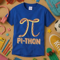 Funny Python Snake Math Pi Symbol Pi Day Meaningful Gift Kids T-Shirt