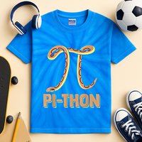 Funny Python Snake Math Pi Symbol Pi Day Meaningful Gift Kids Tie-Dye T-Shirt
