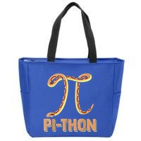 Funny Python Snake Math Pi Symbol Pi Day Meaningful Gift Zip Tote Bag