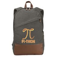 Funny Python Snake Math Pi Symbol Pi Day Meaningful Gift Cotton Canvas Backpack