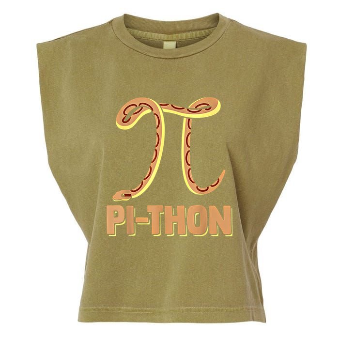 Funny Python Snake Math Pi Symbol Pi Day Meaningful Gift Garment-Dyed Women's Muscle Tee