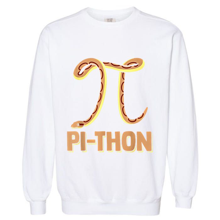 Funny Python Snake Math Pi Symbol Pi Day Meaningful Gift Garment-Dyed Sweatshirt