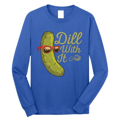 Funny Pickle Sunglasses Cucumber Lovers Dill With It Pickle Gift Long Sleeve Shirt