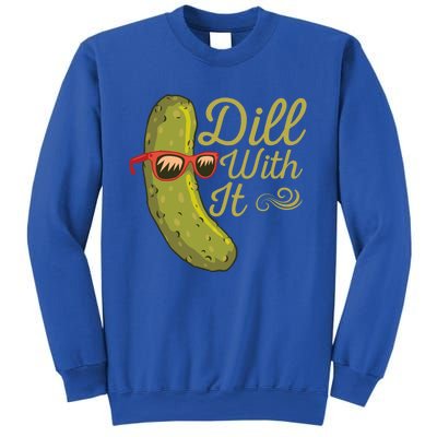 Funny Pickle Sunglasses Cucumber Lovers Dill With It Pickle Gift Sweatshirt