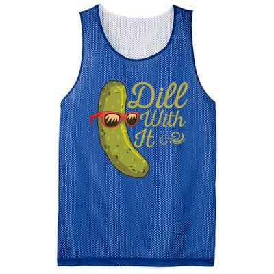 Funny Pickle Sunglasses Cucumber Lovers Dill With It Pickle Gift Mesh Reversible Basketball Jersey Tank