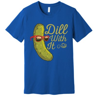 Funny Pickle Sunglasses Cucumber Lovers Dill With It Pickle Gift Premium T-Shirt