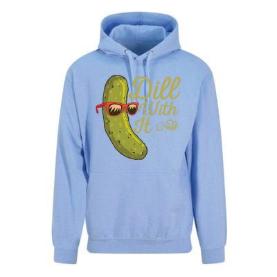 Funny Pickle Sunglasses Cucumber Lovers Dill With It Pickle Gift Unisex Surf Hoodie