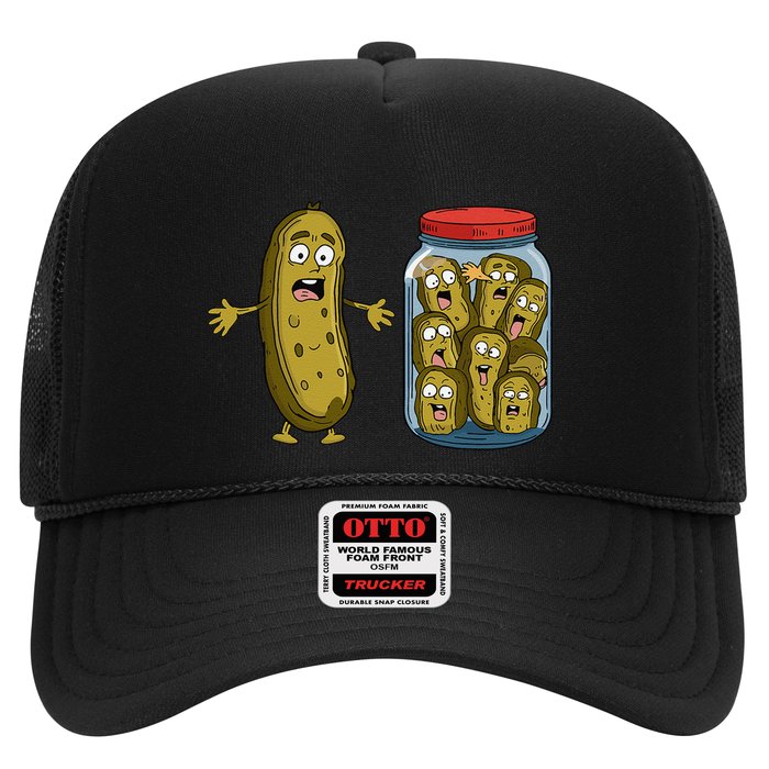 Funny Pickle Surprise A Cucumber And A Jar Of Sliced Pickles Trucker Hat