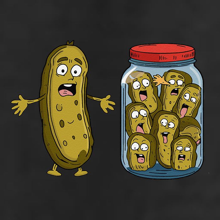 Funny Pickle Surprise A Cucumber And A Jar Of Sliced Pickles Trucker Hat