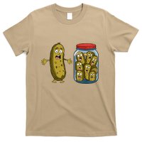 Funny Pickle Surprise A Cucumber And A Jar Of Sliced Pickles T-Shirt
