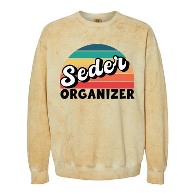 Funny Passover Seder Organizer Jewish Passover Leader Colorblast Crewneck Sweatshirt