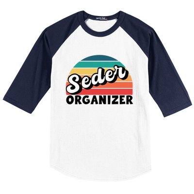 Funny Passover Seder Organizer Jewish Passover Leader Baseball Sleeve Shirt