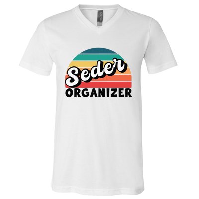 Funny Passover Seder Organizer Jewish Passover Leader V-Neck T-Shirt