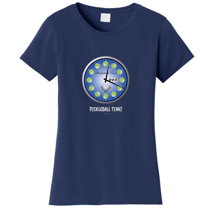 Fun Pickleball Shirt, Pickleball Time, Pickleball Clock Women's T-Shirt