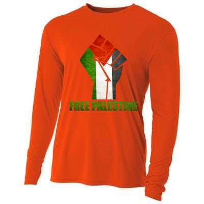 Free Palestine Supports Palestine And Arab Gift Cooling Performance Long Sleeve Crew