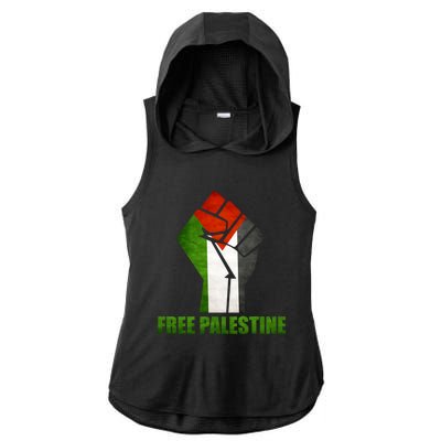 Free Palestine Supports Palestine And Arab Gift Ladies PosiCharge Tri-Blend Wicking Draft Hoodie Tank