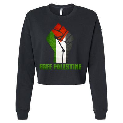 Free Palestine Supports Palestine And Arab Gift Cropped Pullover Crew