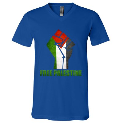 Free Palestine Supports Palestine And Arab Gift V-Neck T-Shirt