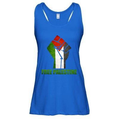 Free Palestine Supports Palestine And Arab Gift Ladies Essential Flowy Tank