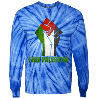 Free Palestine Supports Palestine And Arab Gift Tie-Dye Long Sleeve Shirt