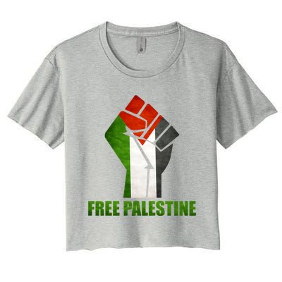 Free Palestine Supports Palestine And Arab Gift Women's Crop Top Tee