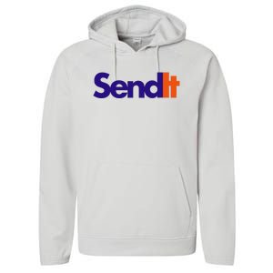 Funny Party Send It Performance Fleece Hoodie