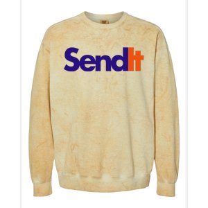 Funny Party Send It Colorblast Crewneck Sweatshirt