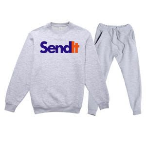 Funny Party Send It Premium Crewneck Sweatsuit Set