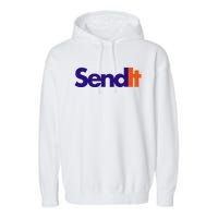 Funny Party Send It Garment-Dyed Fleece Hoodie