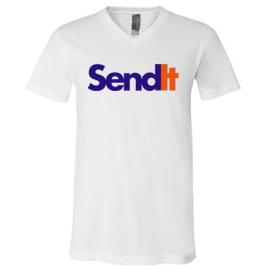 Funny Party Send It V-Neck T-Shirt