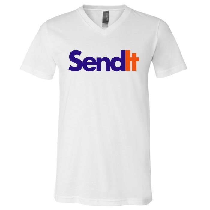 Funny Party Send It V-Neck T-Shirt