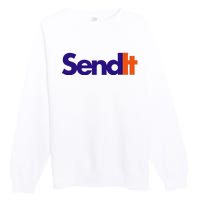 Funny Party Send It Premium Crewneck Sweatshirt