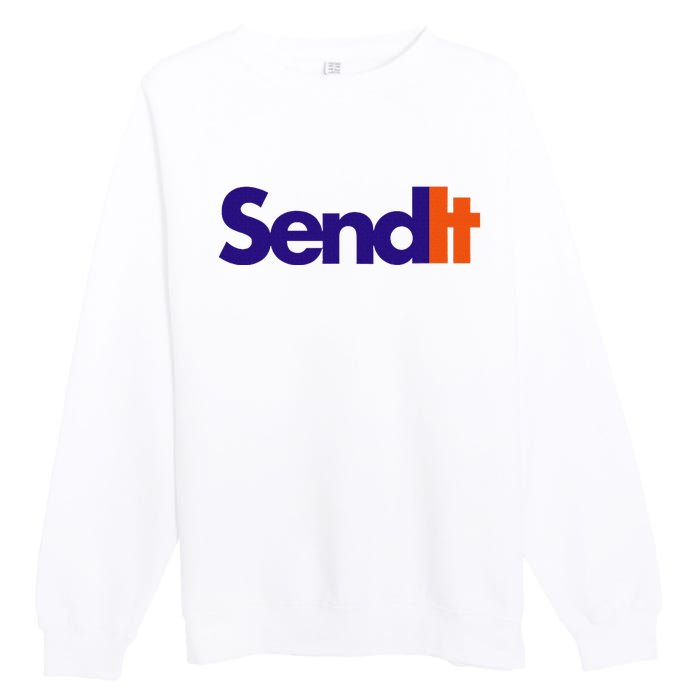 Funny Party Send It Premium Crewneck Sweatshirt