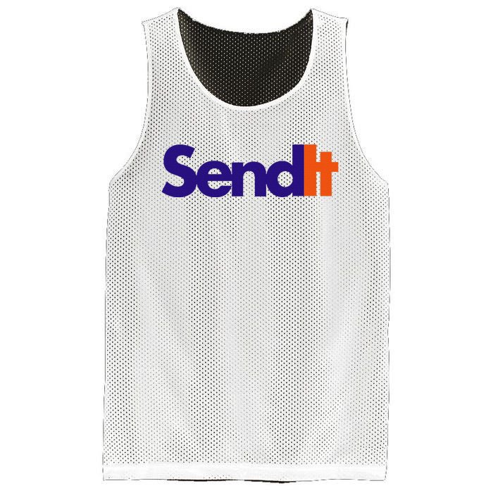 Funny Party Send It Mesh Reversible Basketball Jersey Tank