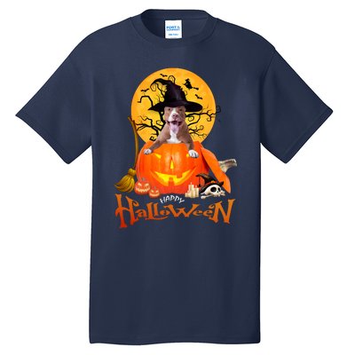 Funny Pitbull Spooky Halloween Tall T-Shirt