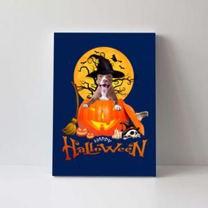 Funny Pitbull Spooky Halloween Canvas