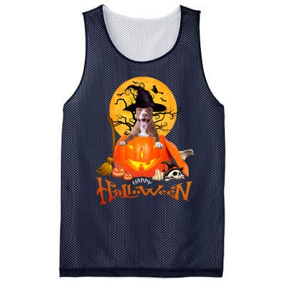 Funny Pitbull Spooky Halloween Mesh Reversible Basketball Jersey Tank