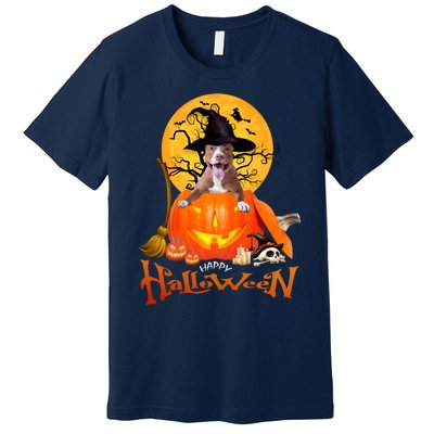 Funny Pitbull Spooky Halloween Premium T-Shirt