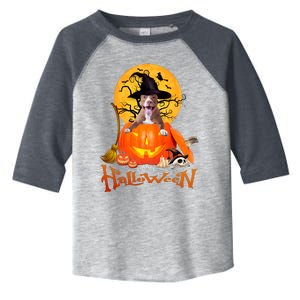 Funny Pitbull Spooky Halloween Toddler Fine Jersey T-Shirt