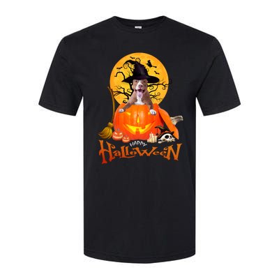 Funny Pitbull Spooky Halloween Softstyle CVC T-Shirt