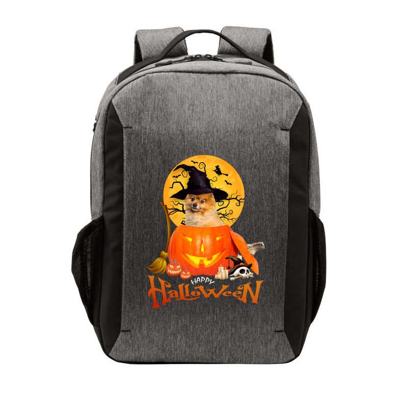 Funny Pomeranian Spooky Halloween Vector Backpack